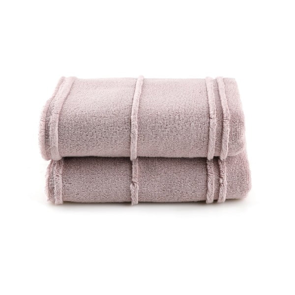 Rožnate frotirne brisače v kompletu 2 ks 50x90 cm Arden – Foutastic-image-2