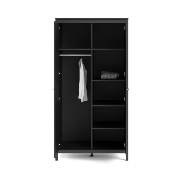 Črna garderobna omara 102x199 cm Madrid – Tvilum-image-4