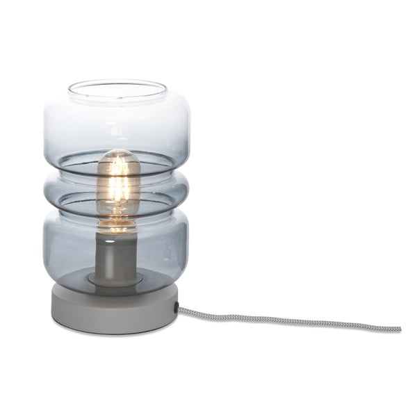 Siva namizna svetilka s steklenim senčnikom (višina 23 cm) Verona – it's about RoMi