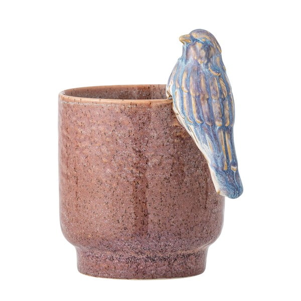 Ročno poslikan okrasni cvetlični lonec iz kamenine ø 11 cm Larky – Bloomingville