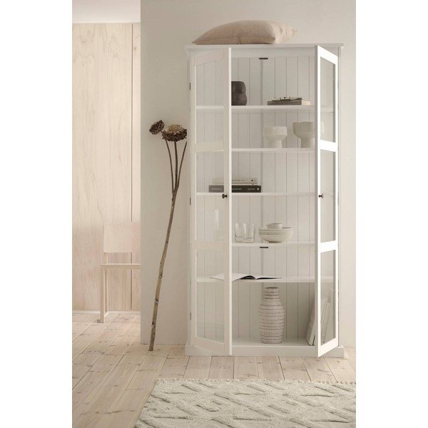 Bela vitrina iz MDF plošč 98x193x34 cm Wilma – Ellos Home-image-2