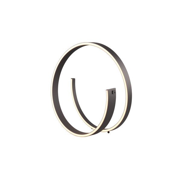 Črna LED namizna svetilka z glasovnim upravljanjem s pomočjo mobilne aplikacije s kovinskim senčilom (višina 45 cm) Cinardi – CINQUE-image-2