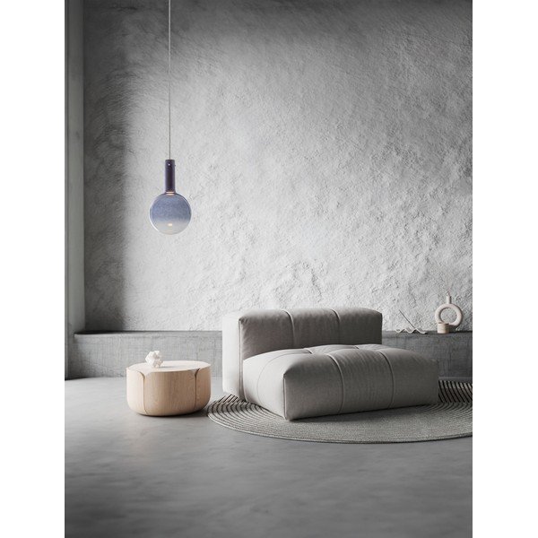 Modra steklena LED zatemnitvena viseča svetilka ø 25 cm Nostos – Nova Luce-image-1