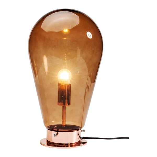 Oranžna namizna svetilka Kare Design Bulb