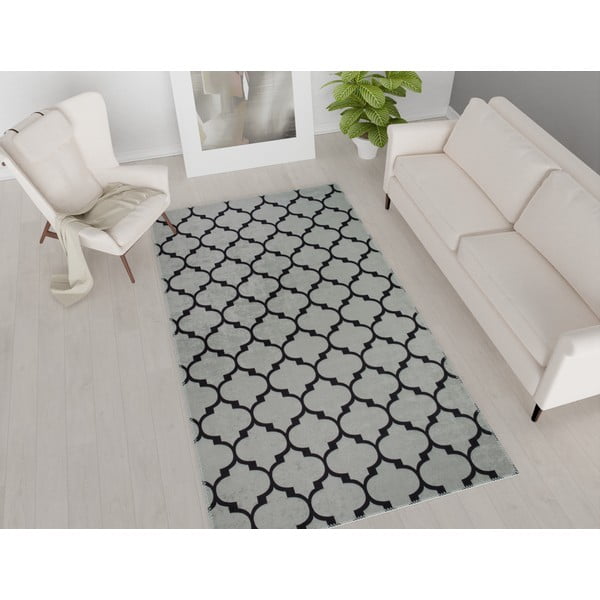 Siva pralna preproga 80x50 cm - Vitaus-image-1