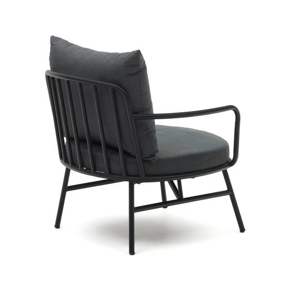 Črni kovinski vrtni stol Bramant - Kave Home-image-2