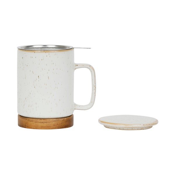 Kremno bela lončena skodelica 375 ml Nordika - Sema-image-2