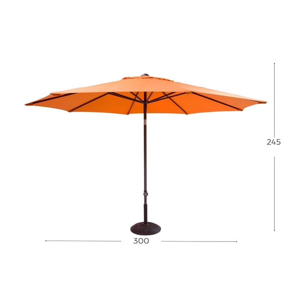 Oranžen vrtni senčnik Hartman Solar, ø 300 cm-image-1