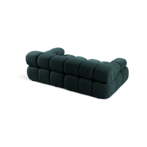 Modrozelena sedežna garnitura iz tkanine bouclé 188 cm – Micadoni -image-2