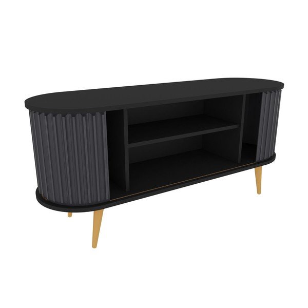 Črna/antracitno siva TV omarica 140x64 cm Stor – Kalune Design-image-4