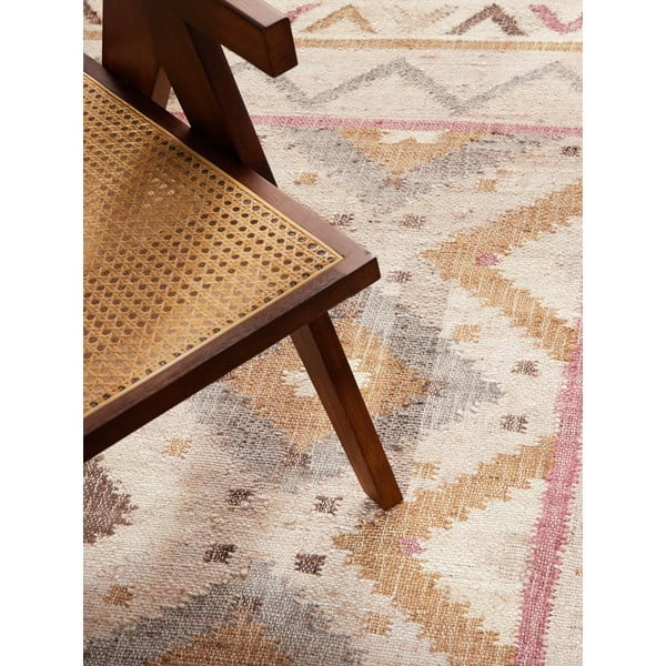 Kremno bela ročno tkana preproga iz jute 80x150 cm Roya Imani – Elle Decoration-image-3