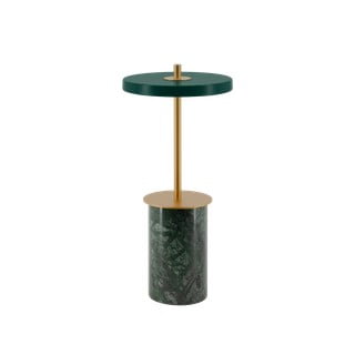 Zelena marmorna LED zatemnitvena namizna svetilka s kovinskim senčnikom (višina 25,5 cm) Asteria Move Mini – UMAGE