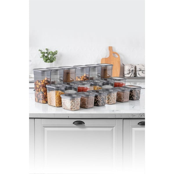 Posode za shranjevanje v kompletu 18 ks živil Fresco – Hermia-image-1