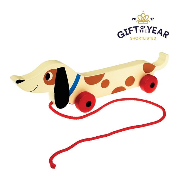 Leseni pes za vlečenje Rex London Charlie The Sausage Dog, dolžina 31,5 cm-image-2