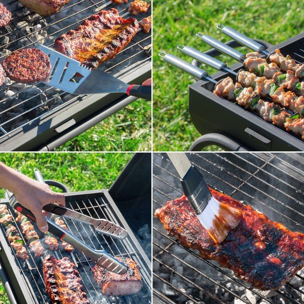 11-delni set pripomočkov za žar iz nerjavečega jekla v kovčku InnovaGoods Professional Barbecue-image-1