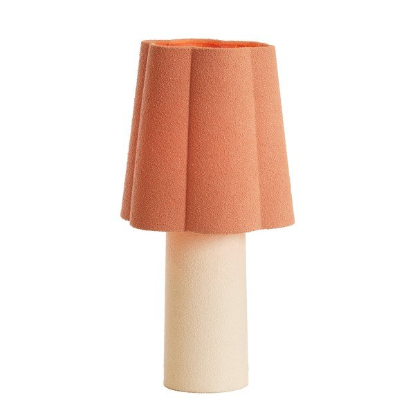 Rožnato-oranžna/kremno bela namizna svetilka s tekstilnim senčilom (višina 50 cm) Musaby – Light & Living-image-3