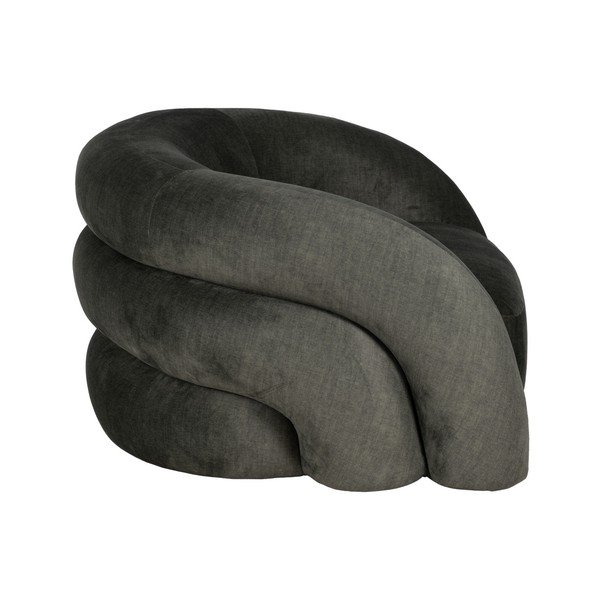 Temno zelen žameten fotelj Archie – Ixia-image-2