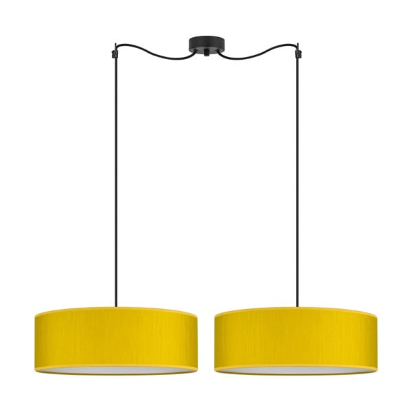 Rumena dvojna viseča svetilka Sotto Luce Doce XL, ⌀ 45 cm