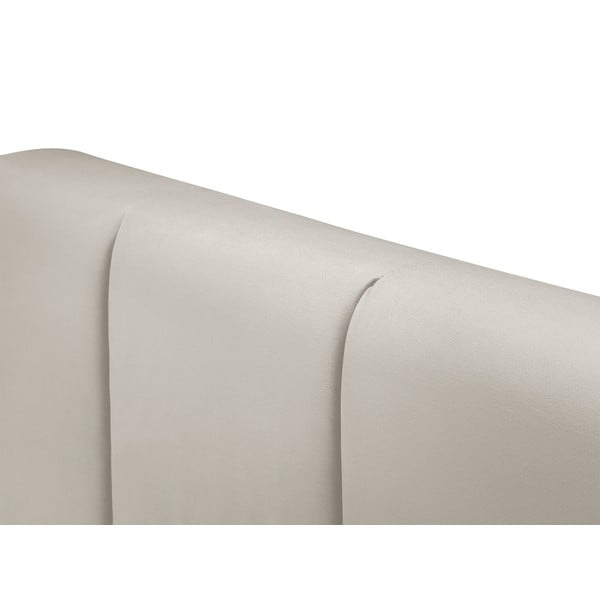 Bež žametna zakonska postelja Mazzini Beds Afra, 200 x 200 cm-image-4