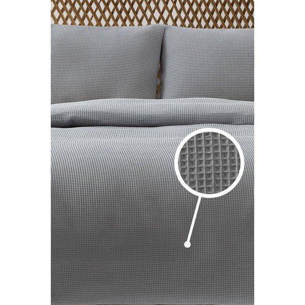 Sivo pregrinjalo 200x220 cm Waffle – Mijolnir-image-1