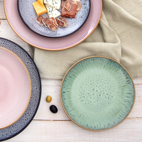 Rožnat desertni keramičen krožnik ø 20,5 cm Glaze – Orion-image-3