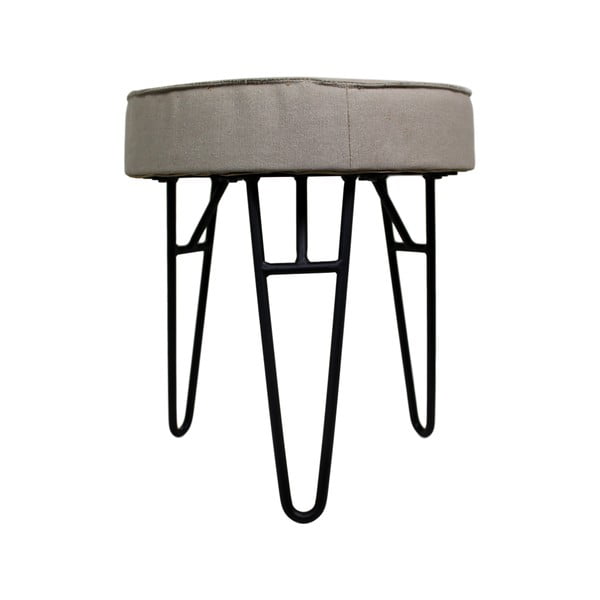 Sivi stolček s prevleko iz tkanine HSM kolekcija Kruk