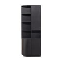 Črna modularna knjižna polica iz masivnega bora 78x210 cm Finca – WOOOD