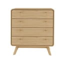 Visoka komoda v hrastovem dekorju v naravni barvi 80x88 cm Cassie - Støraa 