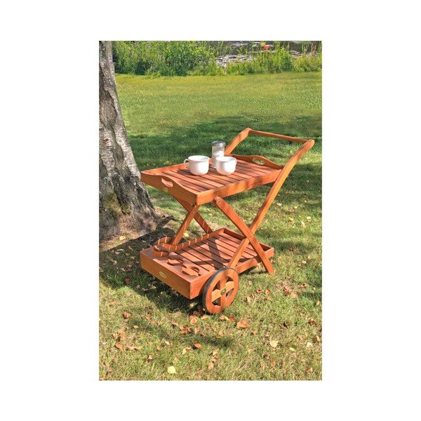 Vrtna miza za serviranje iz masivnega evkaliptusa 54x88 cm Toledo – Garden Pleasure-image-1