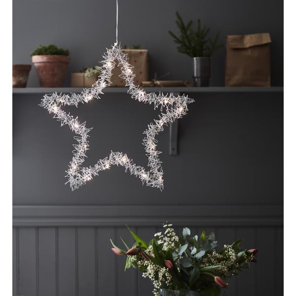 Božična svetlobna dekoracija v srebrni barvi ø 46 cm Tangle – Markslöjd