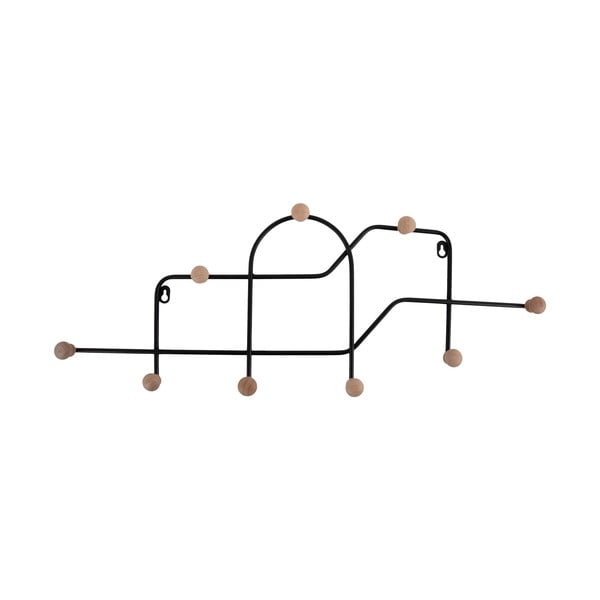 Črn kovinski stenski obešalnik 71 cm Maze – PT LIVING