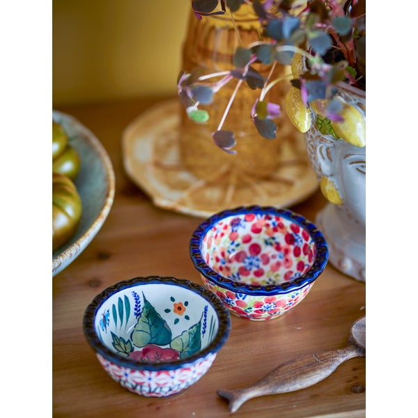 Rdeče skledice v kompletu za serviranje 2 ks iz kamenine 95 ml Florist – Bloomingville-image-2