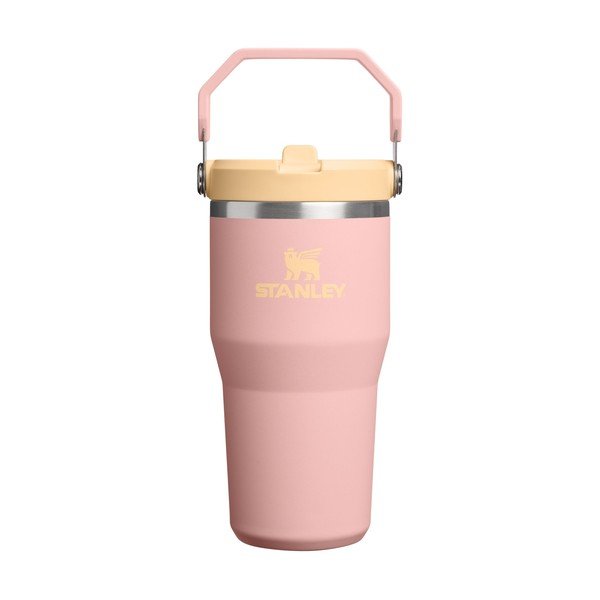 Breskova termovka iz nerjavečega jekla 600 ml IceFlow™ Flip Straw 2.0 Tumbler Peach Rose – Stanley