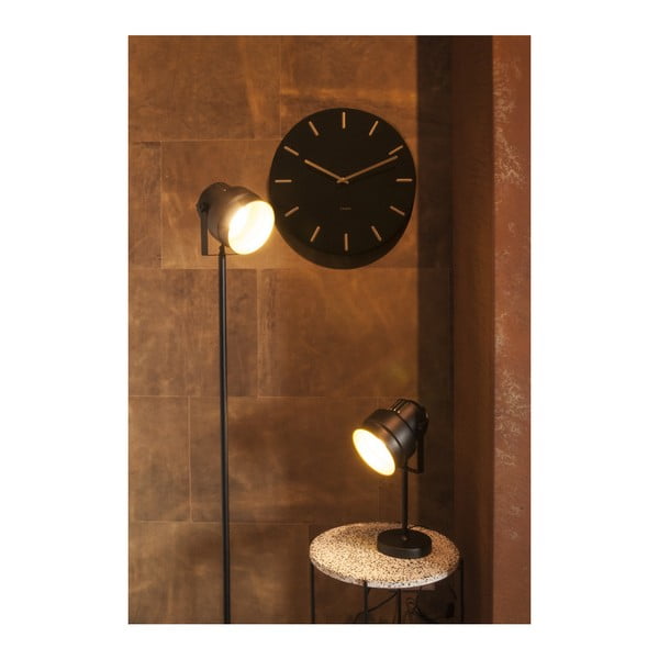 Črna stenska ura Karlsson Charm-image-3