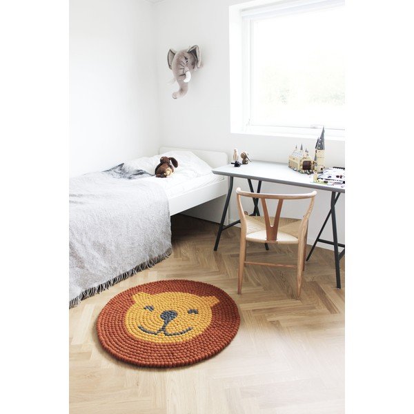 Otroška preproga iz volnenih kroglic Wooldot Ball Rugs Lion, ⌀ 90 cm-image-4