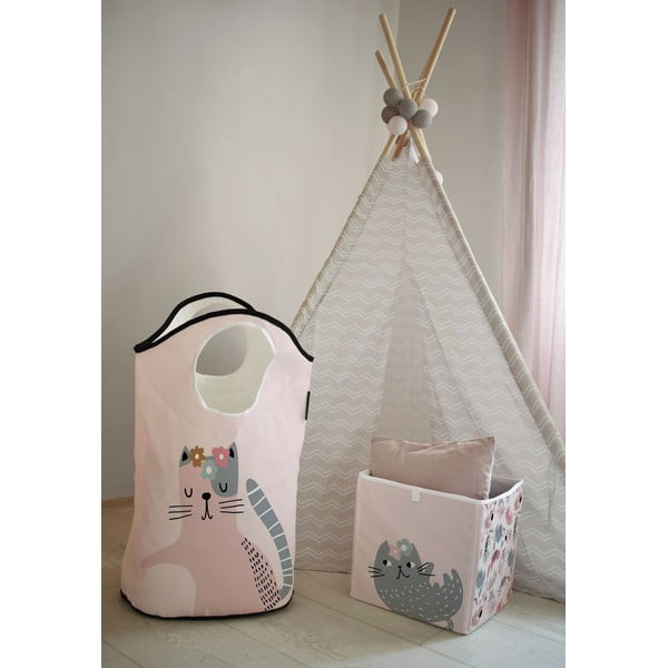 Tekstilna otroška košara za shranjevanje Meow Meow - Butter Kings-image-1