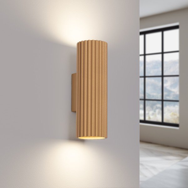 Stenska svetilka v zlati barvi Gleam – Sollux-image-1