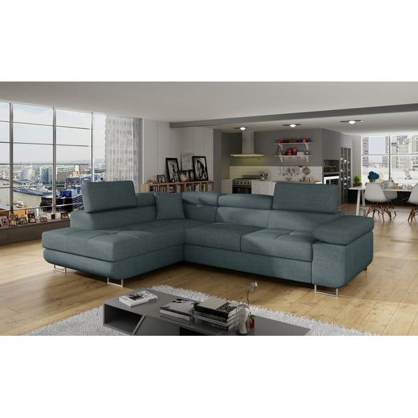 Modra raztegljiva/s prostorom za shranjevanje kotna sedežna garnitura (levi kot/v obliki črke L) Anton – ELTAP-image-3