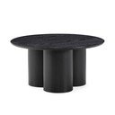 Črna okrogla klubska mizica ø 80 cm Lua – MOME