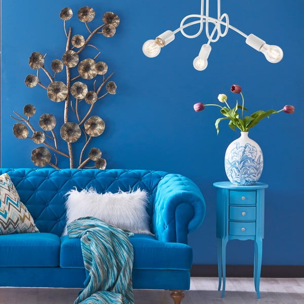 Bela stropna svetilka brez senčnika 36x36 cm Camilla – LAMKUR-image-1