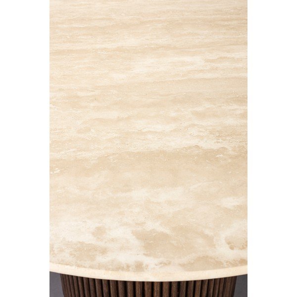 Okrogla jedilna miza s kamnito mizno ploščo ø 115 cm Arda – Dutchbone-image-4