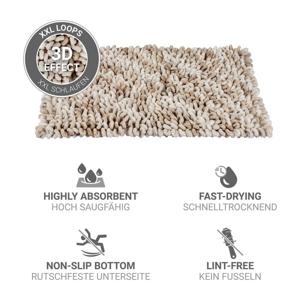 Bež tekstilna kopalniška preproga 60x90 cm Lerici – Wenko-image-4