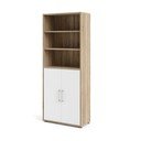 Modularna knjižna omara v beli barvi in naravnem hrastovem dekorju 89x222 cm Prima - Tvilum