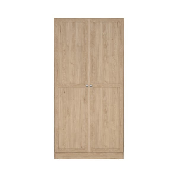 Garderobna omara v hrastovem dekorju v naravni barvi 99x200x62 cm Billund – Tvilum