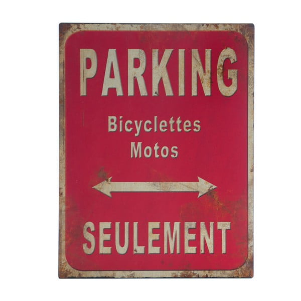 Kovinski znak Antic Line Parking, 25 x 33 cm