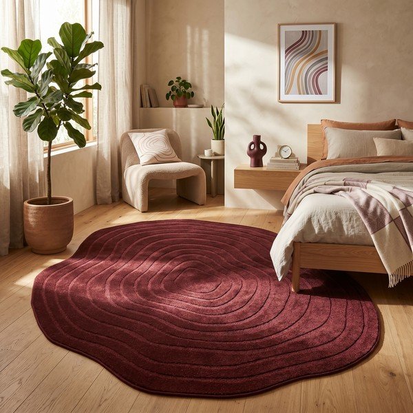 Bordo rdeča preproga 160x230 cm Pebble – ESTE-image-2