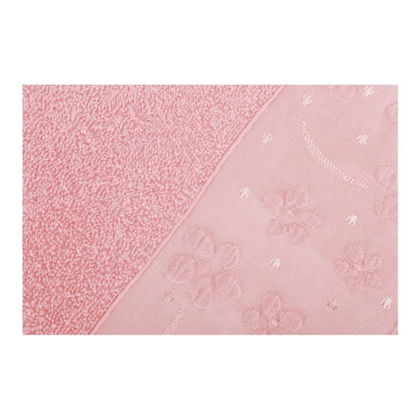 Komplet 2 rožnatih bombažnih brisač Marianis, 50 x 90 cm