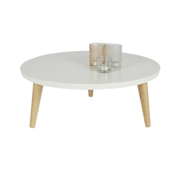 Kavna mizica iz borovega lesa WOOOD Elin, Ø 40 cm-image-1