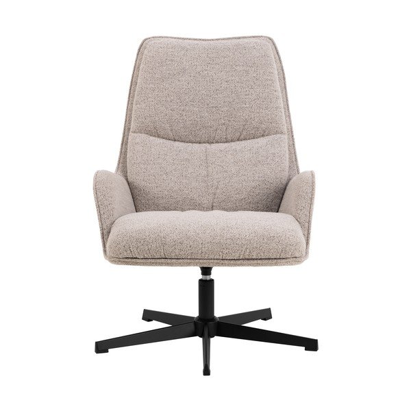 Bež vrtljiv fotelj iz tkanine bouclé Bosley – Actona-image-2
