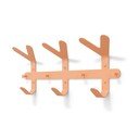 Rožnato-oranžen jeklen stenski obešalnik 66 cm Frondo – Spinder Design